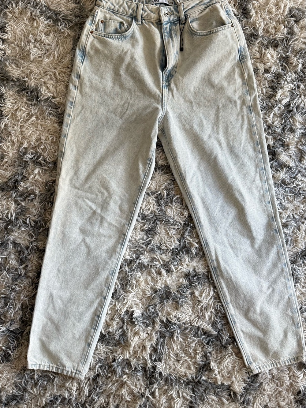 Zara High-Rise Light Blue Denim Jeans